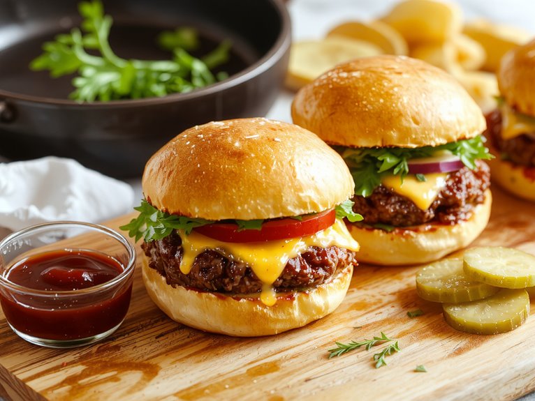 mini customizable burger sliders