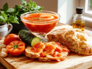refreshing cold tomato soup