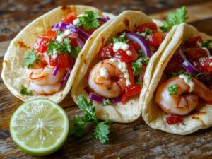 savory seafood taco dish