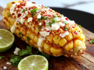 spicy cheesy grilled corn